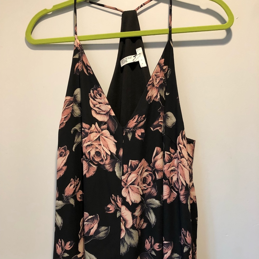 LEITH BLACK AND PINK FLORAL MAXI DRESS - Picture 6 of 7